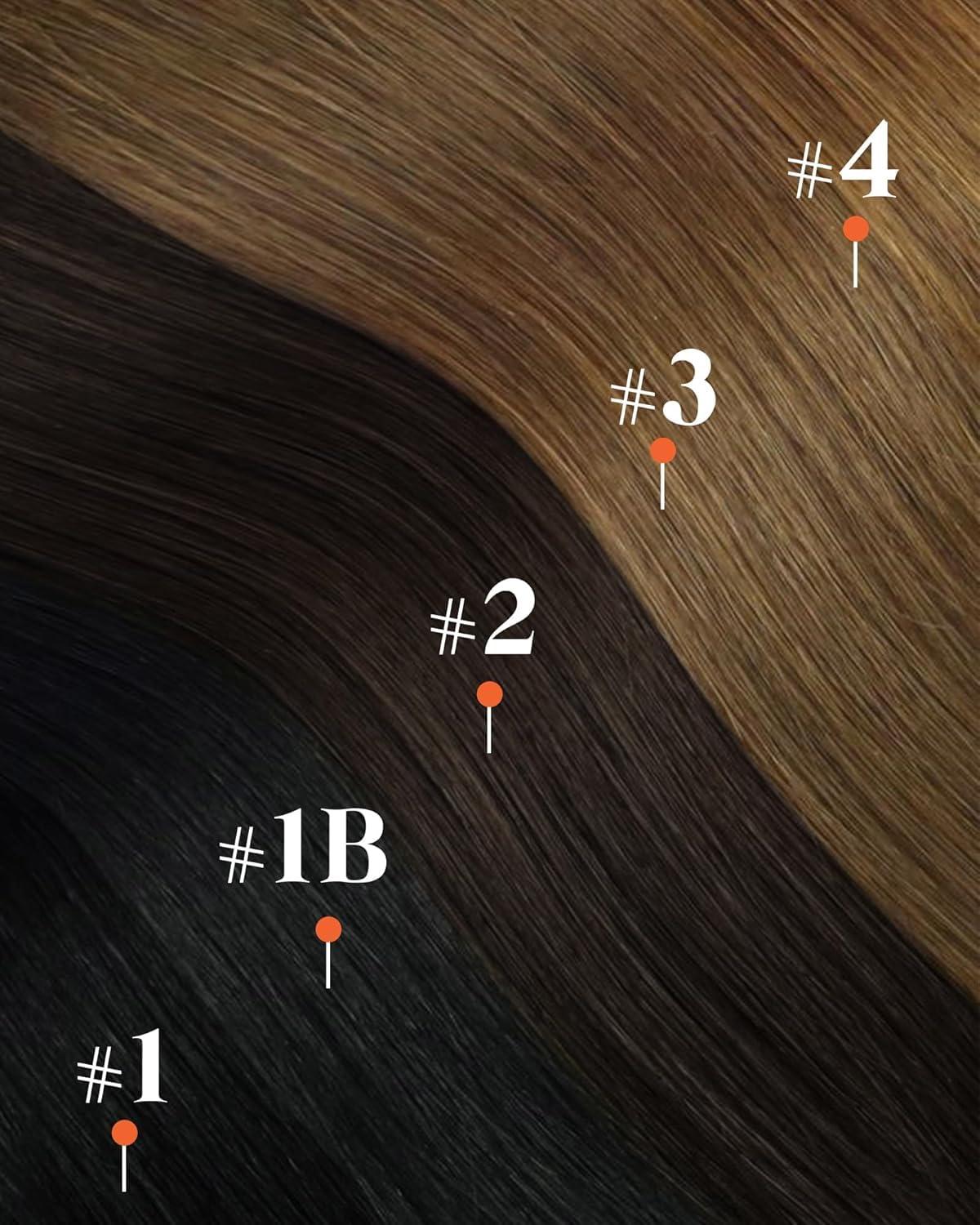 imageSunny Hair Clip in Hair Extensions Real Human Hair 120g Remy Hair Clip in Extensions for Women Human Hair Extensions Black Ombre Brown Balayage Caramel Blonde 24 InchA5 2Dark Brown