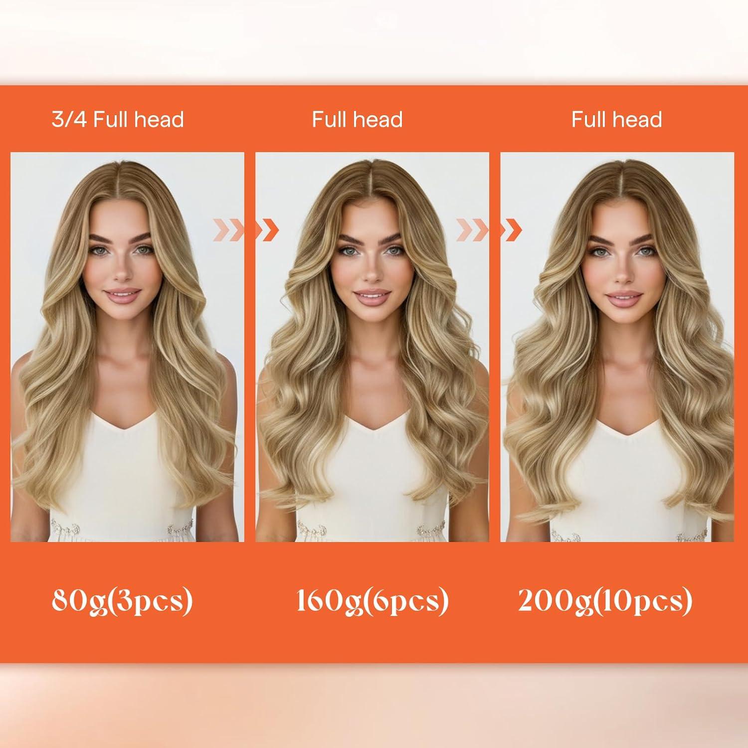 imageSunny Hair Clip in Hair Extensions Real Human Hair 120g Remy Hair Clip in Extensions for Women Human Hair Extensions Black Ombre Brown Balayage Caramel Blonde 24 InchA7 Balayage6606Chestnut Brown Mix