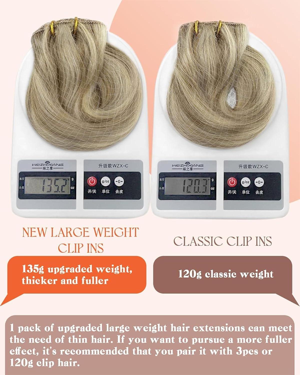 imageSunny Hair Clip in Hair Extensions Real Human Hair 120g Remy Hair Clip in Extensions for Women Human Hair Extensions Black Ombre Brown Balayage Caramel Blonde 24 InchA1 P1622Golden Blonde Highlights