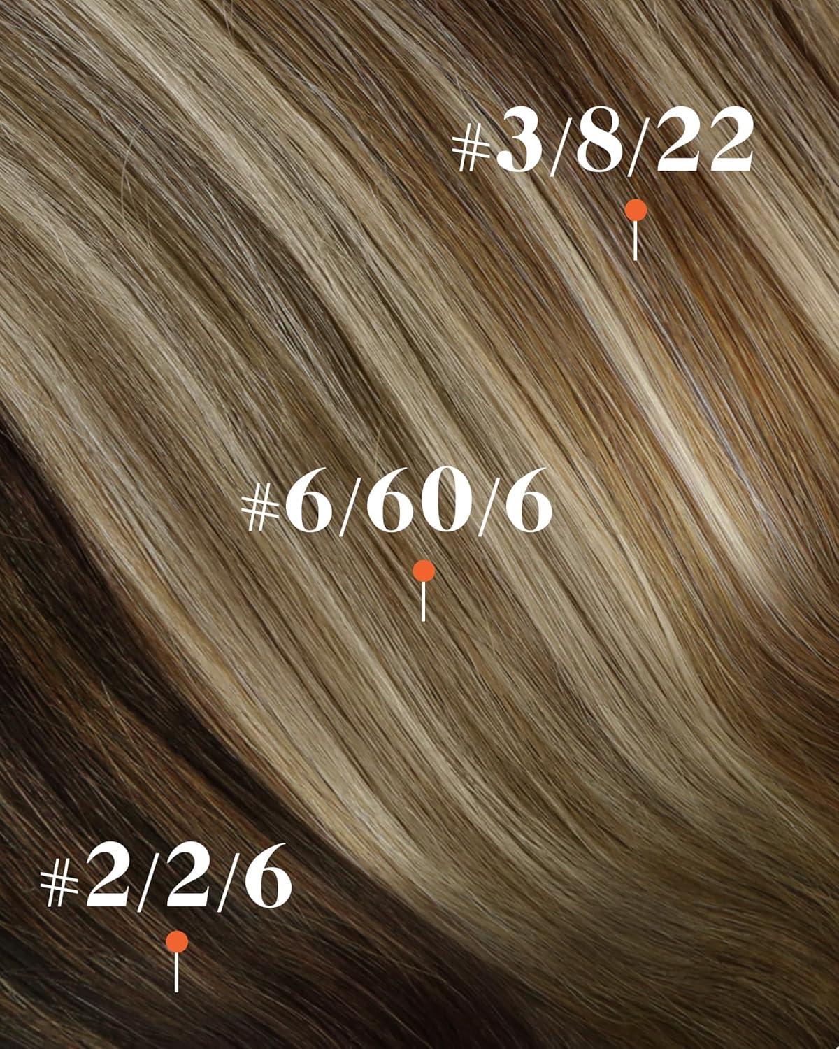 imageSunny Hair Clip in Hair Extensions Real Human Hair 120g Remy Hair Clip in Extensions for Women Human Hair Extensions Black Ombre Brown Balayage Caramel Blonde 24 InchA7 Balayage6606Chestnut Brown Mix
