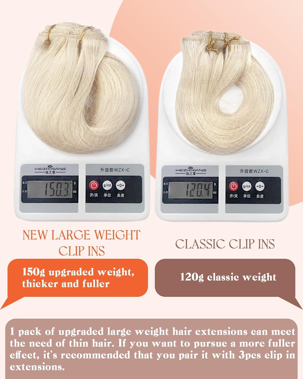 imageSunny Hair Clip in Hair Extensions Real Human Hair 120g Remy Hair Clip in Extensions for Women Human Hair Extensions Black Ombre Brown Balayage Caramel Blonde 24 InchA8 60Platinum Blonde