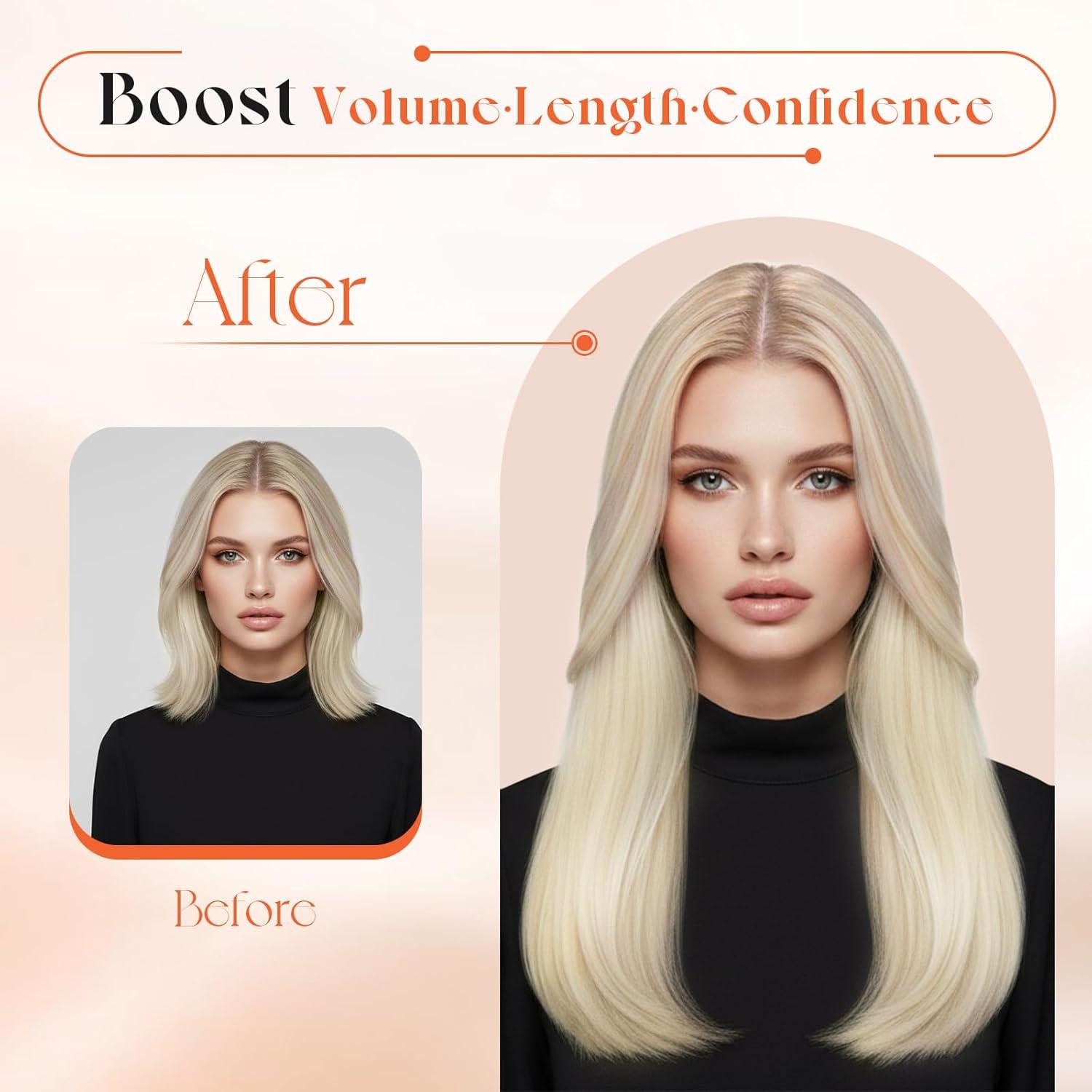 imageSunny Hair Clip in Hair Extensions Real Human Hair 120g Remy Hair Clip in Extensions for Women Human Hair Extensions Black Ombre Brown Balayage Caramel Blonde 24 InchA8 Ombre182260Nordic Ash Blonde Mix