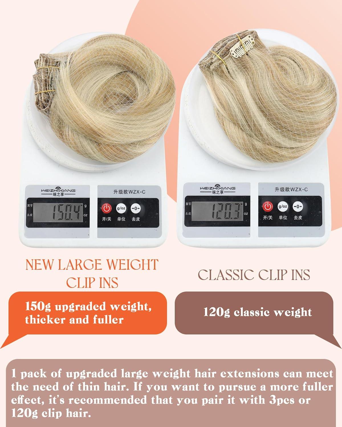 imageSunny Hair Clip in Hair Extensions Real Human Hair 120g Remy Hair Clip in Extensions for Women Human Hair Extensions Black Ombre Brown Balayage Caramel Blonde 24 InchA2 BlondeP27613Honey Blonde Highlight