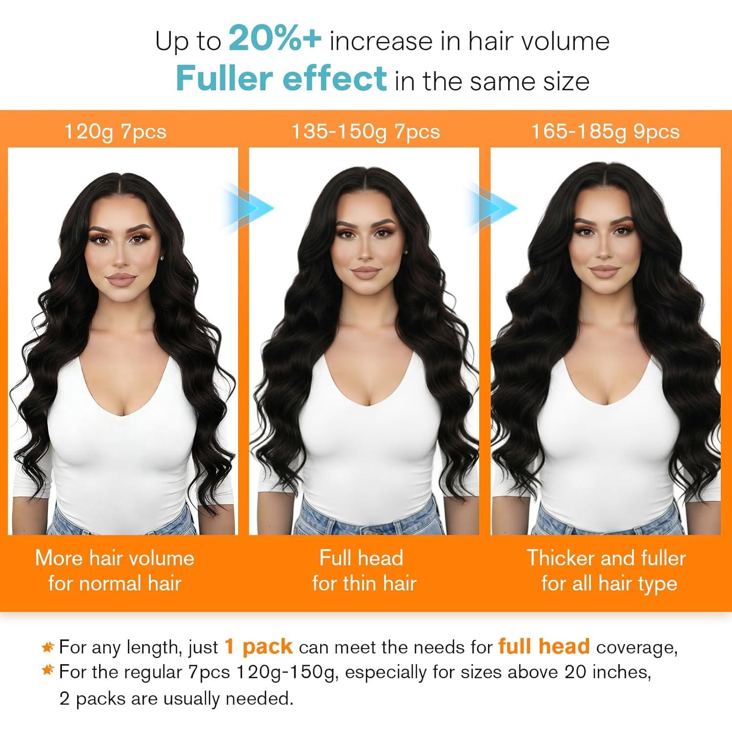 imageSunny Hair Clip in Hair Extensions Real Human Hair 120g Remy Hair Clip in Extensions for Women Human Hair Extensions Black Ombre Brown Balayage Caramel Blonde 24 InchA7 Balayage4274Chocolate Brown Mix