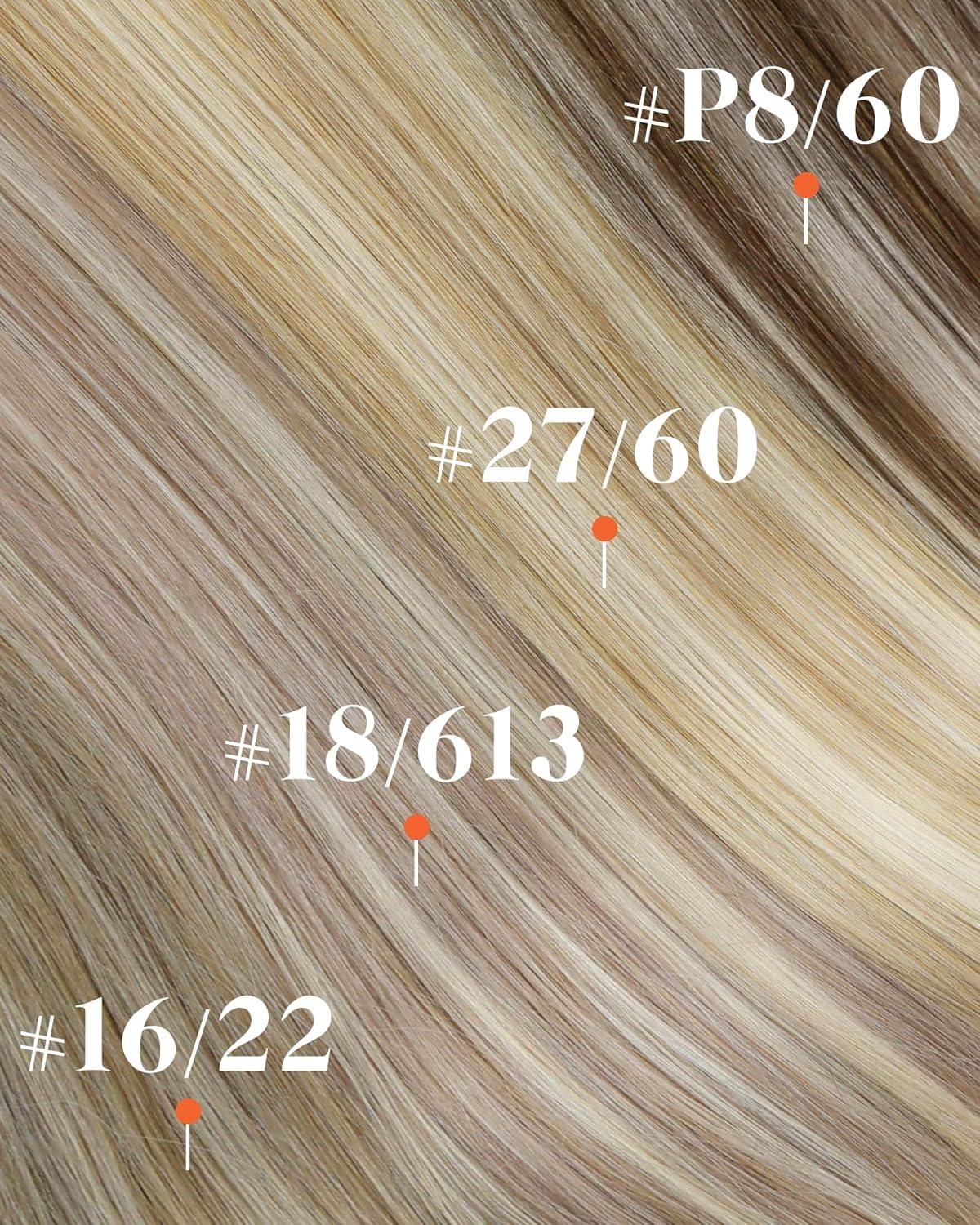 imageSunny Hair Clip in Hair Extensions Real Human Hair 120g Remy Hair Clip in Extensions for Women Human Hair Extensions Black Ombre Brown Balayage Caramel Blonde 24 InchA2 BlondeP27613Honey Blonde Highlight