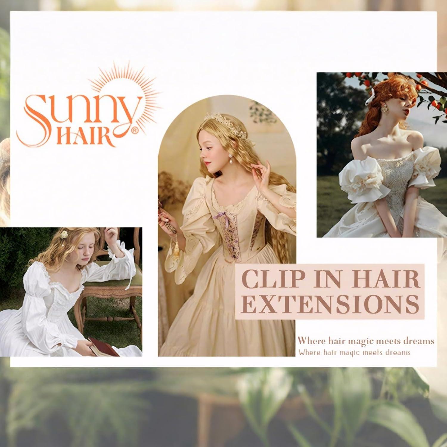 imageSunny Hair Clip in Hair Extensions Real Human Hair 120g Remy Hair Clip in Extensions for Women Human Hair Extensions Black Ombre Brown Balayage Caramel Blonde 24 InchA2 BlondeP27613Honey Blonde Highlight
