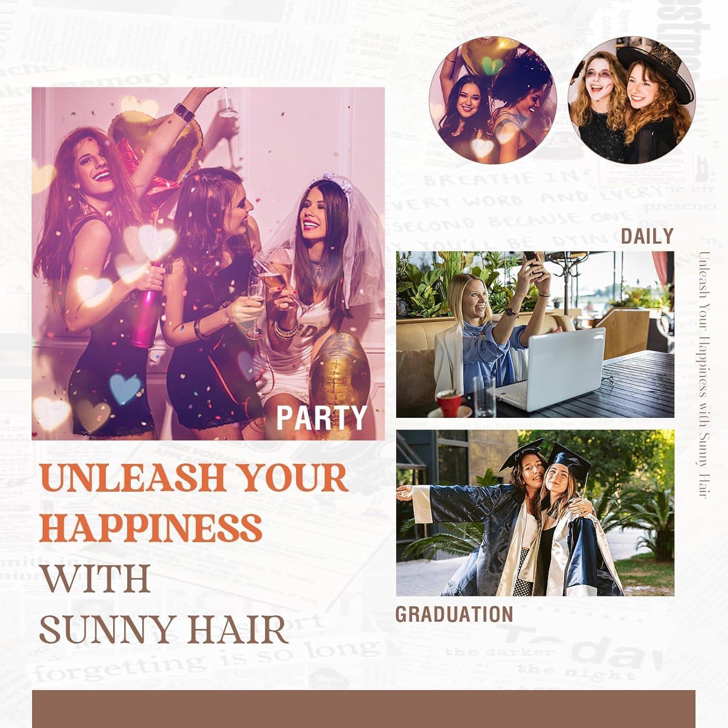 imageSunny Hair Clip in Hair Extensions Real Human Hair 120g Remy Hair Clip in Extensions for Women Human Hair Extensions Black Ombre Brown Balayage Caramel Blonde 24 InchA9 BrownP860Blonde Brown Highlight