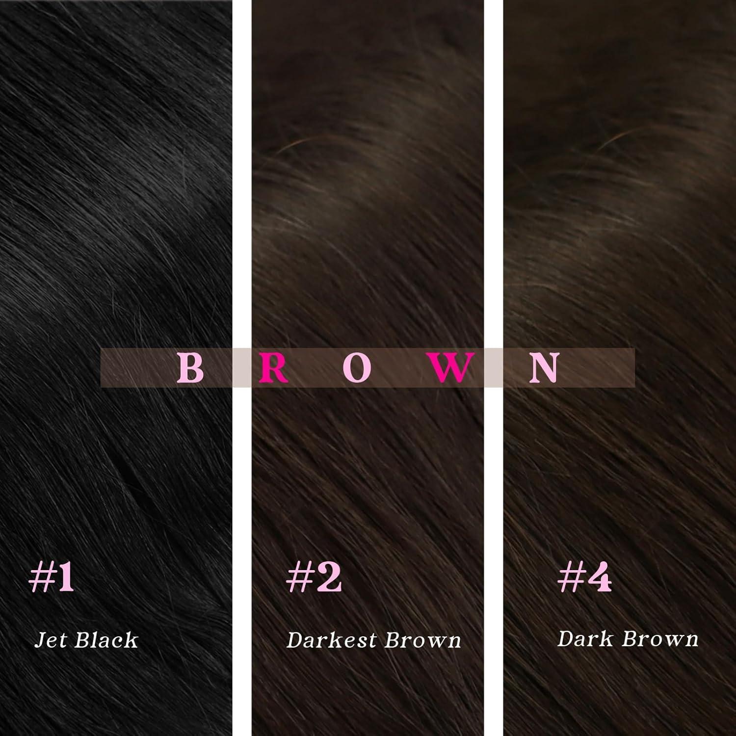 imageVe Sunny Human Hair Clip in Extensions Double Weft Ginger Copper Clip on Hair Extensions for Women Short Hair Extensions Real Human Hair 7pcs 14 Inch 105gClip7 4 Medium Dark Brown