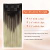 Sunny Hair Clip in Hair Extensions Real Human Hair 120g Remy Hair Clip in Extensions for Women Human Hair Extensions Black Ombre Brown Balayage Caramel Blonde 24 Inch(A-8 #Ombre-#4/14/60-Brown Roots Blonde Balayage)