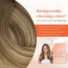 Sunny Hair Clip in Hair Extensions Real Human Hair 120g Remy Hair Clip in Extensions for Women Human Hair Extensions Black Ombre Brown Balayage Caramel Blonde 24 Inch(A-7 #Balayage-6/60/6-Chestnut Brown Mix)