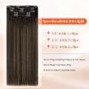 Sunny Hair Clip in Hair Extensions Real Human Hair 120g Remy Hair Clip in Extensions for Women Human Hair Extensions Black Ombre Brown Balayage Caramel Blonde 24 Inch(A-5 #Balayage-2/6/2-Dark Brown Mix)