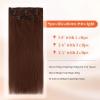 Sunny Hair Clip in Hair Extensions Real Human Hair 120g Remy Hair Clip in Extensions for Women Human Hair Extensions Black Ombre Brown Balayage Caramel Blonde 24 Inch(A-6 #33-Dark Auburn Red)