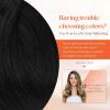 Sunny Hair Clip in Hair Extensions Real Human Hair 120g Remy Hair Clip in Extensions for Women Human Hair Extensions Black Ombre Brown Balayage Caramel Blonde 24 Inch(A-4 #1B-Natural Black)