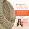 Sunny Hair Clip in Hair Extensions Real Human Hair 120g Remy Hair Clip in Extensions for Women Human Hair Extensions Black Ombre Brown Balayage Caramel Blonde 24 Inch(A-1 #P16/22-Golden Blonde Highlights)