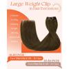 Sunny Hair Clip in Hair Extensions Real Human Hair 120g Remy Hair Clip in Extensions for Women Human Hair Extensions Black Ombre Brown Balayage Caramel Blonde 24 Inch(A-6 #3-Cool Ash Brown)