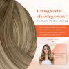 Sunny Hair Clip in Hair Extensions Real Human Hair 120g Remy Hair Clip in Extensions for Women Human Hair Extensions Ombre Walnut Brown to Light Brown Balayage Blonde 24 Inch(A-7 #Balayage-3/8/22-Walnut Brown Mix)