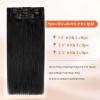 Sunny Hair Clip in Hair Extensions Real Human Hair 120g Remy Hair Clip in Extensions for Women Human Hair Extensions Ombre Walnut Brown to Light Brown Balayage Blonde 24 Inch(A-4 #1B-Natural Black)