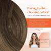 Sunny Hair Clip in Hair Extensions Real Human Hair 120g Remy Hair Clip in Extensions for Women Human Hair Extensions Ombre Walnut Brown to Light Brown Balayage Blonde 24 Inch(A-7 #Balayage-4/27/4-Chocolate Brown Mix)