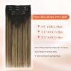 Sunny Hair Clip in Hair Extensions Real Human Hair 120g Remy Hair Clip in Extensions for Women Human Hair Extensions Ombre Walnut Brown to Light Brown Balayage Blonde 24 Inch(A-4 #Ombre-1B/4/27-Black Roots to Brown)