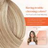 Sunny Hair Clip in Hair Extensions Real Human Hair 120g Remy Hair Clip in Extensions for Women Human Hair Extensions Ombre Walnut Brown to Light Brown Balayage Blonde 24 Inch(A-2 #Blonde-P18/613-Blonde Highlight)
