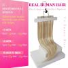 Ve Sunny Human Hair Clip in Extensions Double Weft Ginger Copper Clip on Hair Extensions for Women Short Hair Extensions Real Human Hair 7pcs 14 Inch 105g(Clip-2 #P10/60 Morning Sun on Sand)