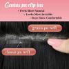Ve Sunny Human Hair Clip in Extensions Double Weft Ginger Copper Clip on Hair Extensions for Women Short Hair Extensions Real Human Hair 7pcs 14 Inch 105g(Clip-9 #1B Natural Black)
