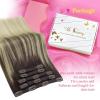 Ve Sunny Human Hair Clip in Extensions Double Weft Ginger Copper Clip on Hair Extensions for Women Short Hair Extensions Real Human Hair 7pcs 14 Inch 105g(Clip-3 #4/14/60 Brown Roots to Radiance Blonde Balayage)