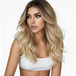 Ve Sunny Human Hair Clip in Extensions Double Weft Ginger Copper Clip on Hair Extensions for Women Short Hair Extensions Real Human Hair 7pcs 14 Inch 105g(Clip-9 #3/8A/18B Cool Brown Balayge Ash Brown)