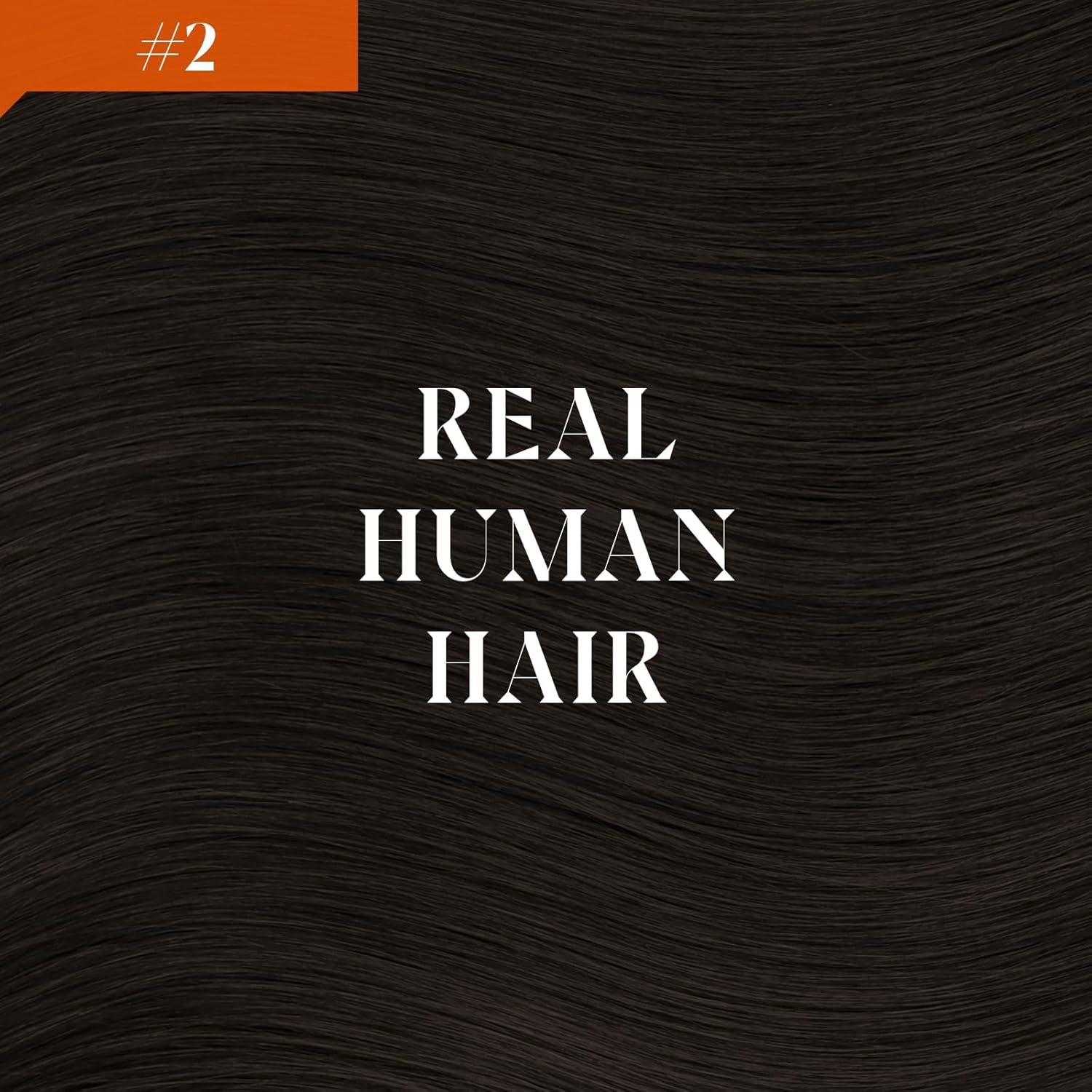 imageSunny Hair Wire Hair Extensions Real Human Hair Fish Line Human Hair Extensions Invisible Wire Extensions Golden Blonde with Medium Blonde Highlights 1622 18 InchB2 2 Darkest Brown