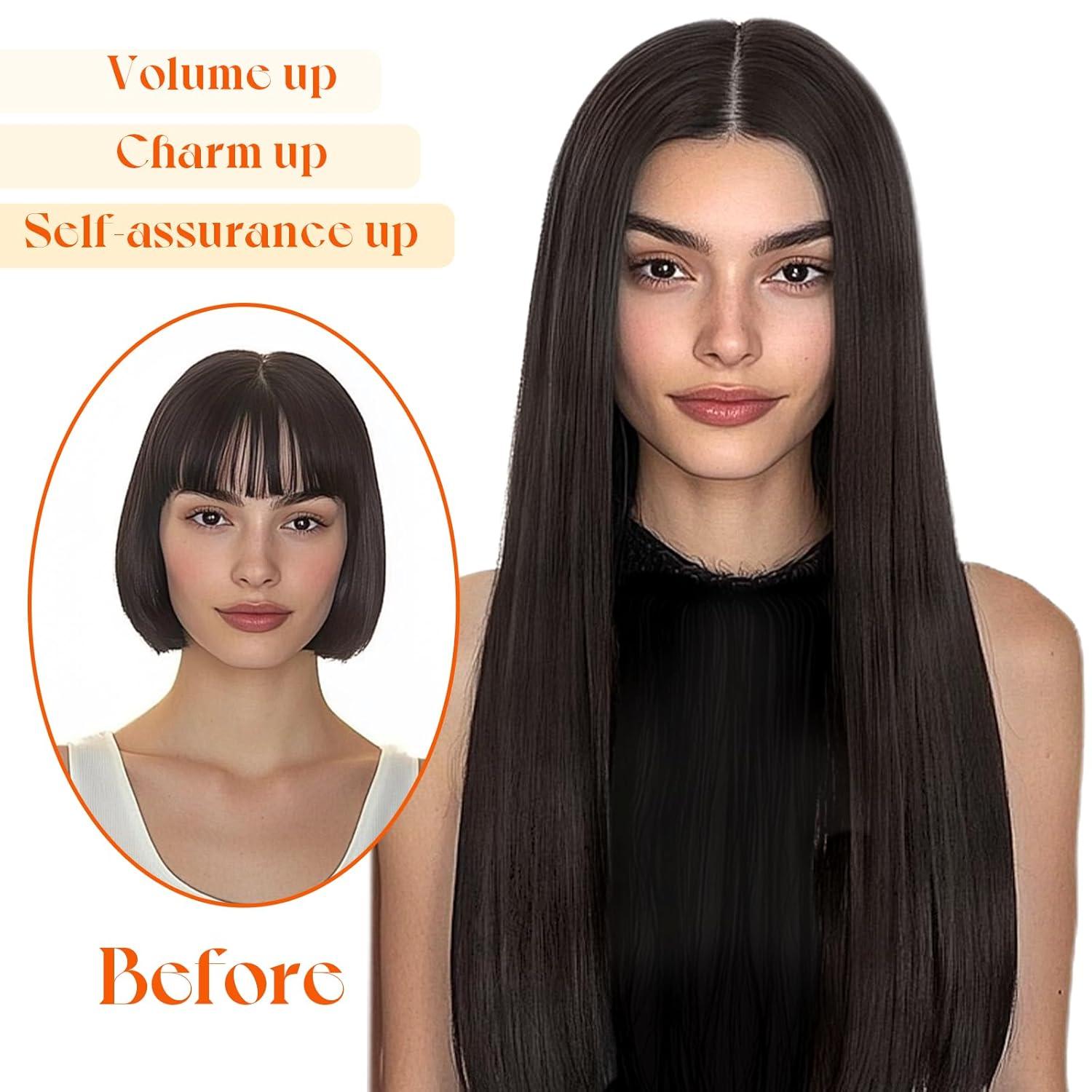 imageSunny Hair Wire Hair Extensions Real Human Hair Fish Line Human Hair Extensions Invisible Wire Extensions Golden Blonde with Medium Blonde Highlights 1622 18 InchC4 1C Mocha Brown New