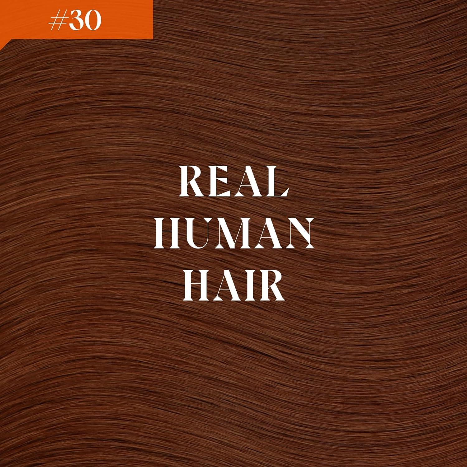 imageSunny Hair Wire Hair Extensions Real Human Hair Fish Line Human Hair Extensions Invisible Wire Extensions Golden Blonde with Medium Blonde Highlights 1622 18 InchC4 30 Light Auburn New