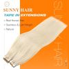 Sunny Hair Blonde Tape in Hair Extensions Human Hair, 22 inch Tape in Extensions Remy Tape ins Human Hair Extensions for Women 50g 20Pcs