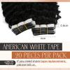 Sunny Hair [Curly] Sunny Tape in Hair Extensions Human Kinky Curly Black PU Nautral Glue 18inch 20pcs 50g
