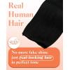 Sunny Hair Micro Bead Weft Extensions Real Human Hair Ash Blond MicroBeaded Weft Human Hair Extensions Blonde Highlights Bleach Blonde Real Human Hair for Women 20inch 50g(B-#1B-Natural Black)