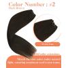 Sunny Hair Micro Bead Weft Extensions Real Human Hair Ash Blond MicroBeaded Weft Human Hair Extensions Blonde Highlights Bleach Blonde Real Human Hair for Women 20inch 50g(C-#2-Darkest Brown)