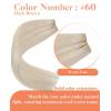 Sunny Hair Micro Bead Weft Extensions Real Human Hair Ash Blond MicroBeaded Weft Human Hair Extensions Blonde Highlights Bleach Blonde Real Human Hair for Women 20inch 50g(B-#60-Blonde)