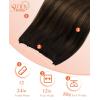 Sunny Hair Micro Bead Weft Extensions Real Human Hair Ash Blond MicroBeaded Weft Human Hair Extensions Blonde Highlights Bleach Blonde Real Human Hair for Women 20inch 50g(A-#2/6/2-Dark Brown with Medium Brown)
