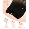 Sunny Hair Micro Bead Weft Extensions Real Human Hair Ash Blond MicroBeaded Weft Human Hair Extensions Blonde Highlights Bleach Blonde Real Human Hair for Women 20inch 50g(C-1B/4/27-Black Roots to Brown with Caramel Blonde)