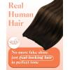 Sunny Hair Micro Bead Weft Extensions Real Human Hair Ash Blond MicroBeaded Weft Human Hair Extensions Blonde Highlights Bleach Blonde Real Human Hair for Women 20inch 50g(A-#2/6/2-Dark Brown with Medium Brown)