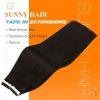 Sunny Hair Tape in Hair Extensions Human Hair 22 inch Invisible Remy Hair Extensions Tape ins for Women Darkest Brown Tape in Human Hair Extensions 20Pcs 50g