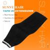 Sunny Hair Tape in Hair Extensions Human Hair 24inch Hair Extensions Real Human Hair Tape in Extensions Jet Black Tape in Extensions for Women 20Pcs 50g