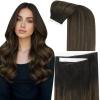 Sunny Hair Tape in Weft Hair Extensions Human Hair 22 inch 120g Tape in Hair Extensions Human Hair Black Weft Tape in Hair Extensions Thick Hair 4Pieces(#2/2/6 Brown Balayage)