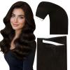 Sunny Hair Tape in Weft Hair Extensions Human Hair 22 inch 120g Tape in Hair Extensions Human Hair Black Weft Tape in Hair Extensions Thick Hair 4Pieces(#2 Darkest Brown)