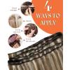 Sunny Hair Weft Hair Extensions Human Hair 18inch Sew in Hair Extensions Real Human Hair Highlights Human Hair Weft Extensions Dark Brown Mix Caramel Blonde Natural Hair Weft for Women 100g(C-#8P/60-Light Brown Highlight)