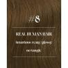 Sunny Hair Weft Hair Extensions Human Hair 18inch Sew in Hair Extensions Real Human Hair Highlights Human Hair Weft Extensions Dark Brown Mix Caramel Blonde Natural Hair Weft for Women 100g(B-#8-Light Brown)
