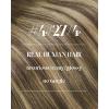 Sunny Hair Weft Hair Extensions Human Hair 18inch Sew in Hair Extensions Real Human Hair Highlights Human Hair Weft Extensions Dark Brown Mix Caramel Blonde Natural Hair Weft for Women 100g(B-#4/27/4-Dark Brown Balayage Caramel Blonde)