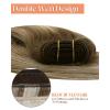Sunny Hair Weft Hair Extensions Human Hair 18inch Sew in Hair Extensions Real Human Hair Highlights Human Hair Weft Extensions Dark Brown Mix Caramel Blonde Natural Hair Weft for Women 100g(B-#8/22/8-Light Brown Balayage Medium Blonde)