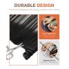 Sunny Hair Weft Hair Extensions Human Hair 18inch Sew in Hair Extensions Real Human Hair Highlights Human Hair Weft Extensions Dark Brown Mix Caramel Blonde Natural Hair Weft for Women 100g(C-#1B/S/1B Black Roots to Silver Grey)