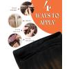 Sunny Hair Weft Hair Extensions Human Hair 18inch Sew in Hair Extensions Real Human Hair Highlights Human Hair Weft Extensions Dark Brown Mix Caramel Blonde Natural Hair Weft for Women 100g(C-#1B/4/18-Black Roots to Brown mix Blonde)