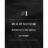 Sunny Hair Weft Hair Extensions Human Hair 18inch Sew in Hair Extensions Real Human Hair Highlights Human Hair Weft Extensions Dark Brown Mix Caramel Blonde Natural Hair Weft for Women 100g(A-#1-Jet Black)